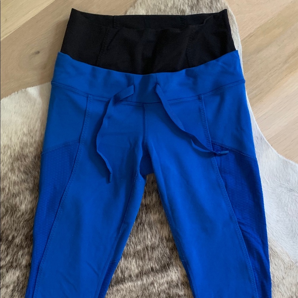 Lululemon high waisted fold down drawstring crop